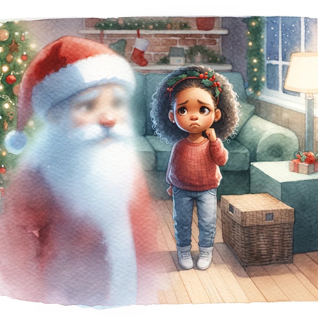 Santa and Little Girl