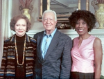 Wambui Bahati with President Jimmy and Rosalyn Carter