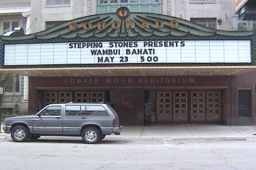 Wambui presented her one-woman musical - "Balancing Act," at The Coronado Theater in Rockford, Illinois, on May 23, 2001.