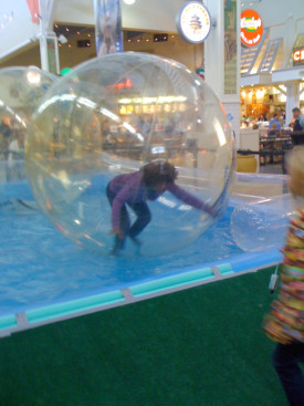 Wambui in water ball