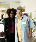 Wambui Bahati with member of Louisiana Coalition Against  Domestic Violence
