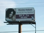 Wambui Bahati on Bill Board in Port Huron, MI