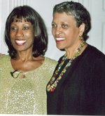 Wambui Bahati With Johnnetta B. Cole after performance at Bennett College, 2006