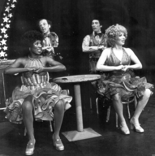 Wambui Bahati (John Ann Washington) is Dina and Rosanna Mineo is Donna in The Magic Show Studio Arena Theater, Buffalo, NY (1987)