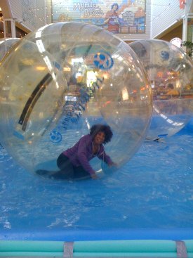 Wambui in water Ball